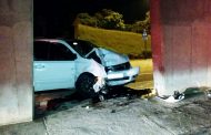 Driver injured in collision with bridge pillar in Pretoria