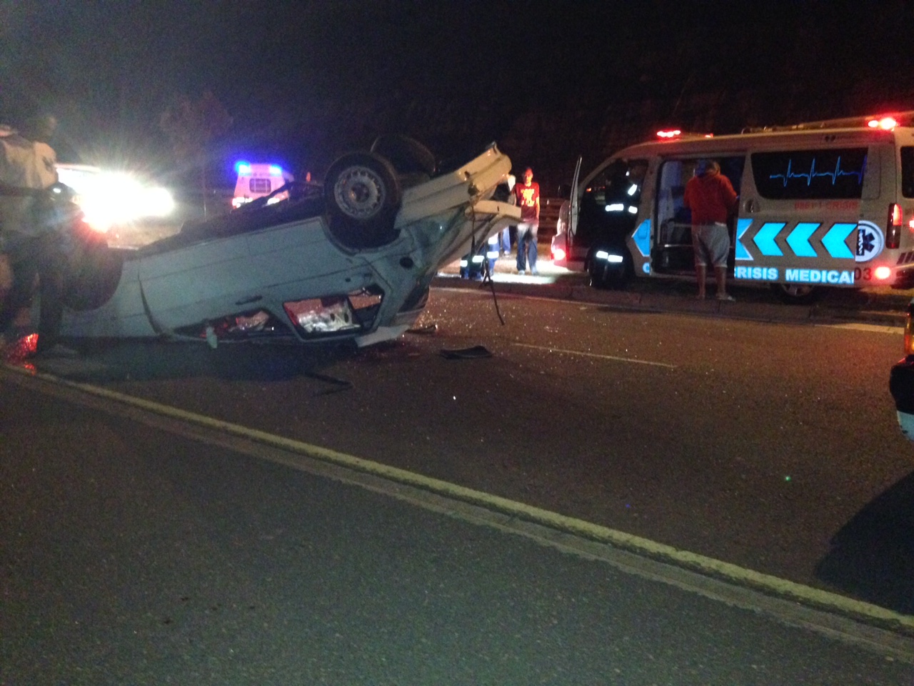 Five injured after car flips several times on Queen Nandi Drive