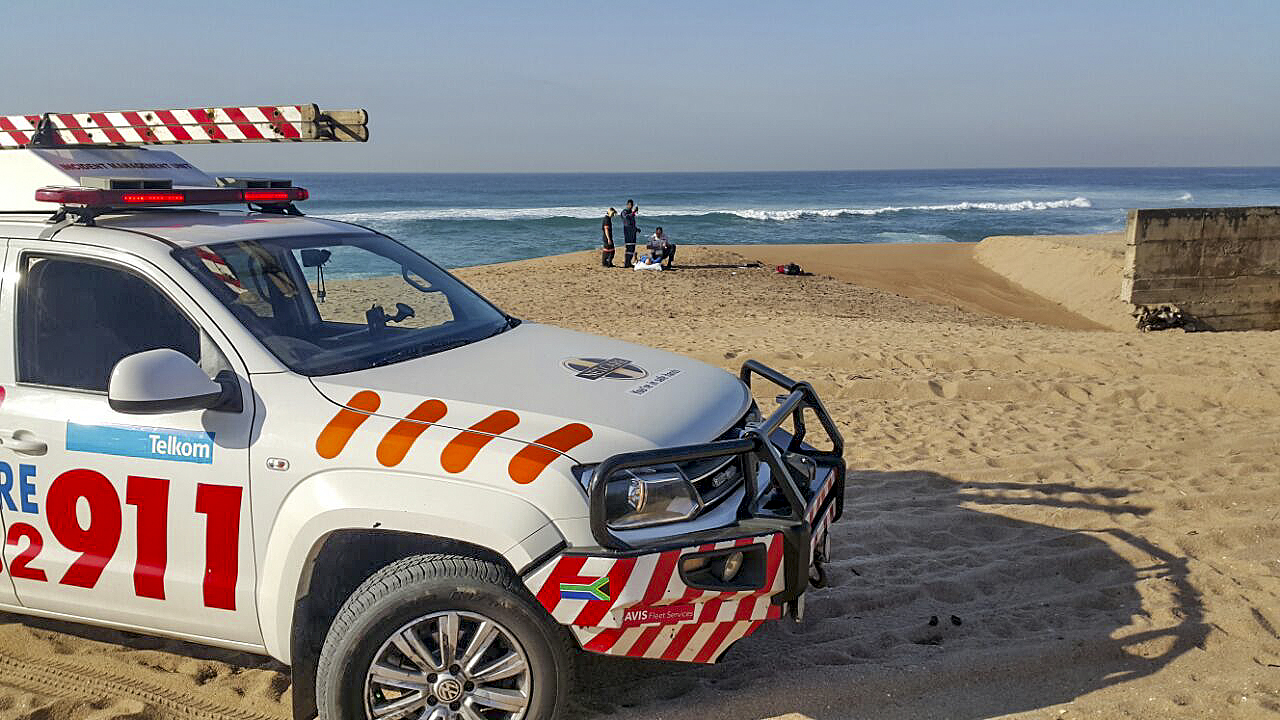 Umhlanga beach rescue after man falls while walking his dog