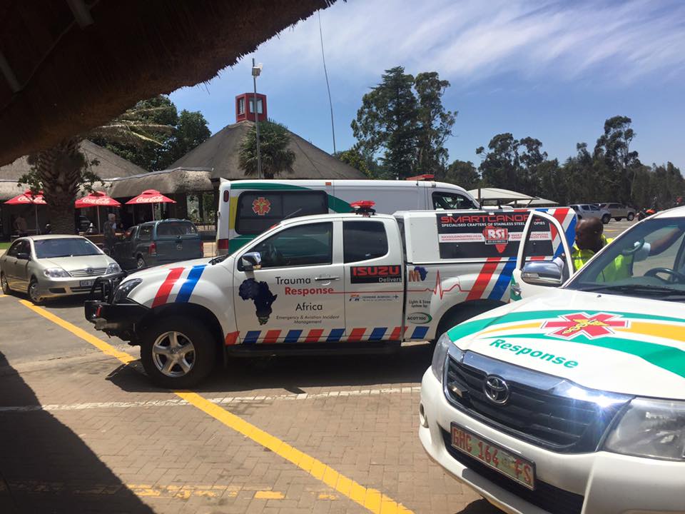 Lady treated by paramedics after collapsing at filling station