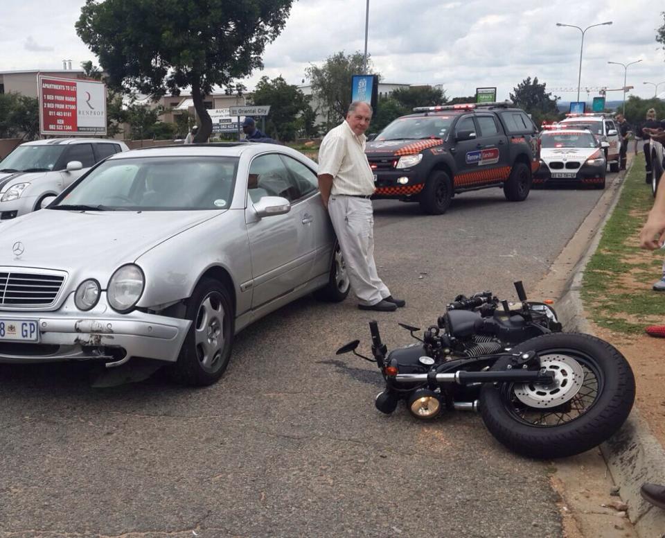 Biker injured in collision in Rivonia