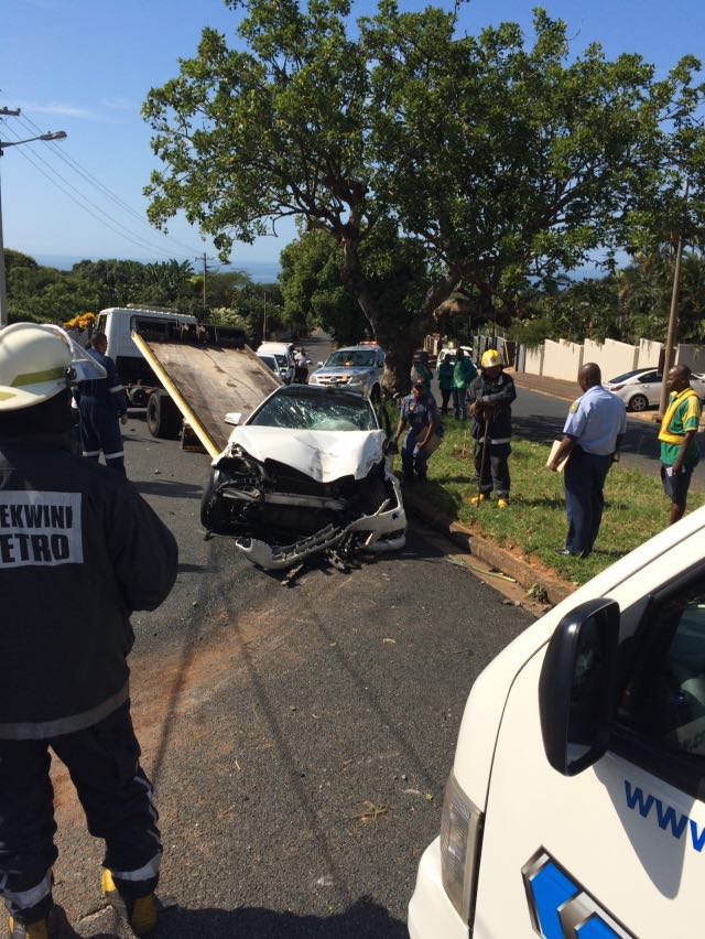 Four injured in collision at intersection in Durban