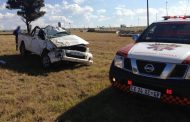 Fortunate escape from injury in bakkie rollover