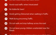 Pedestrians urged to be cautious when walking on the road