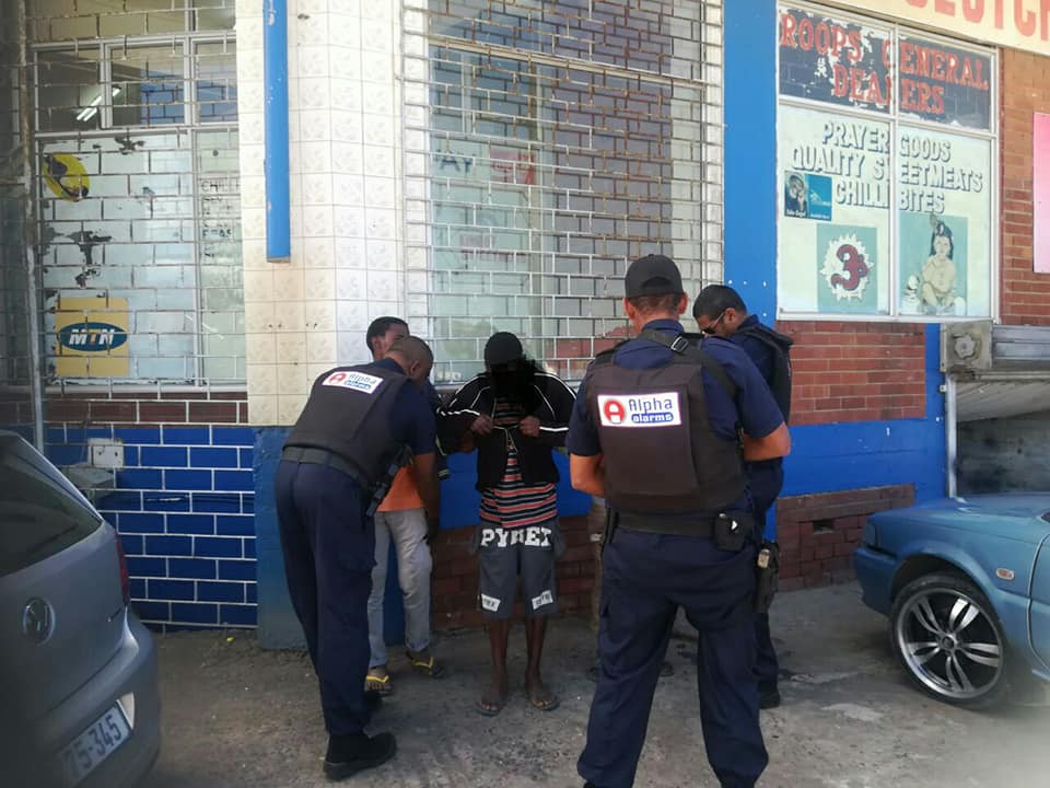 Isipingo SAPS and Alpha members Isipingo CBD crime blitz results in 2 suspects getting arrested