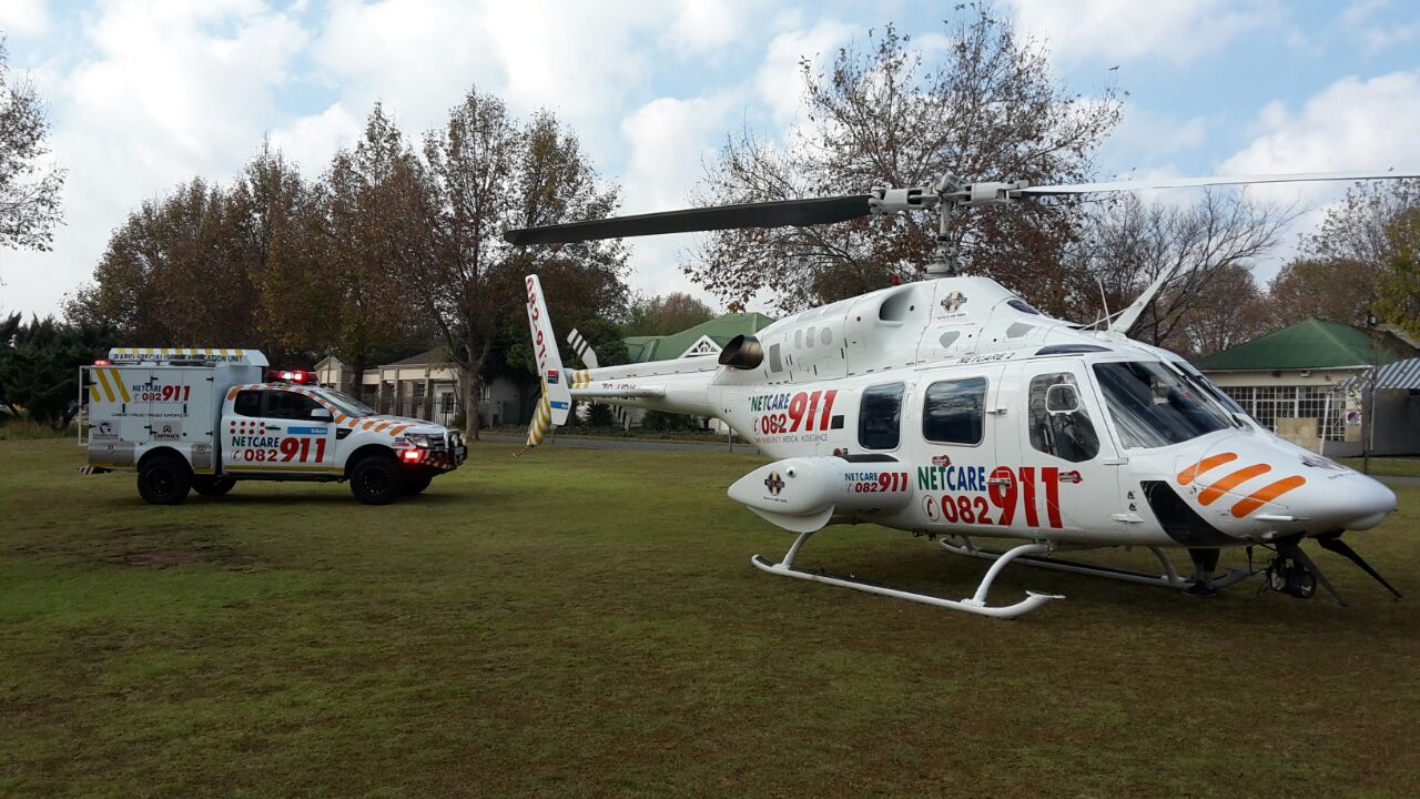 Man airlifted after falling off a ladder in an industrial plant in Vanderbijlpark.