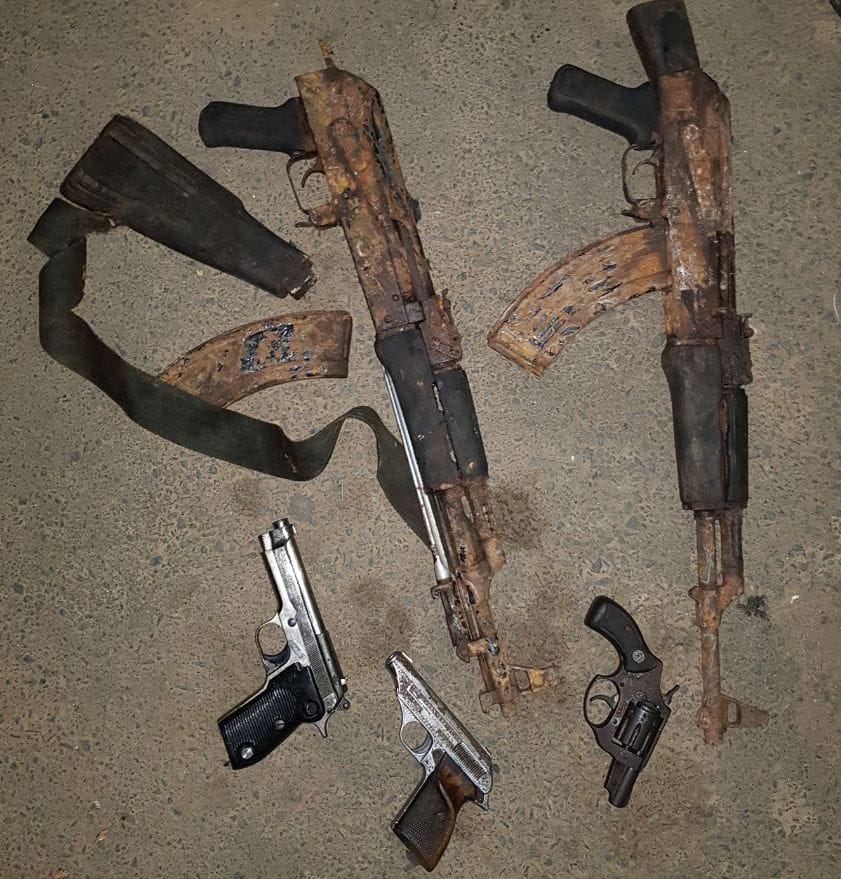 Three suspects arrested for the possession of five unlicensed firearms in Kranskop, KZN