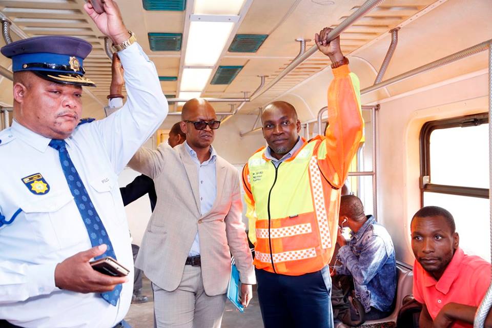 Today MEC for Transport, Community Safety and Liaison, Mxolisi Kaunda conducted an assessment of the resumption of train operations in the province