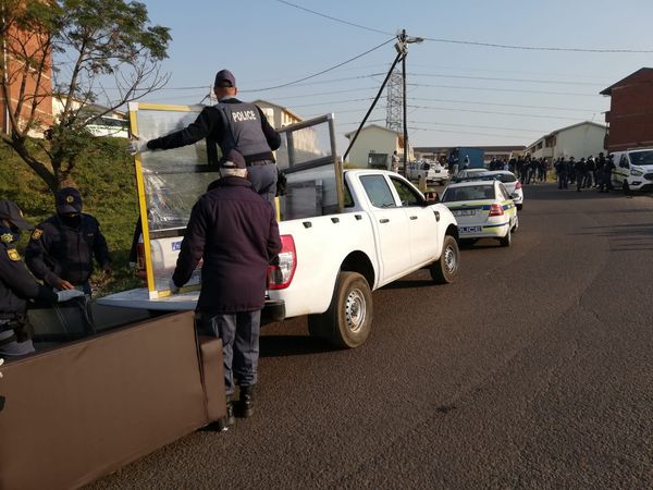 Umlazi SAPS members recovered looted items in Glebelands