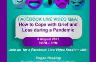 Facebook LIVE Video focuses on How to cope with Grief and Loss during a Pandemic