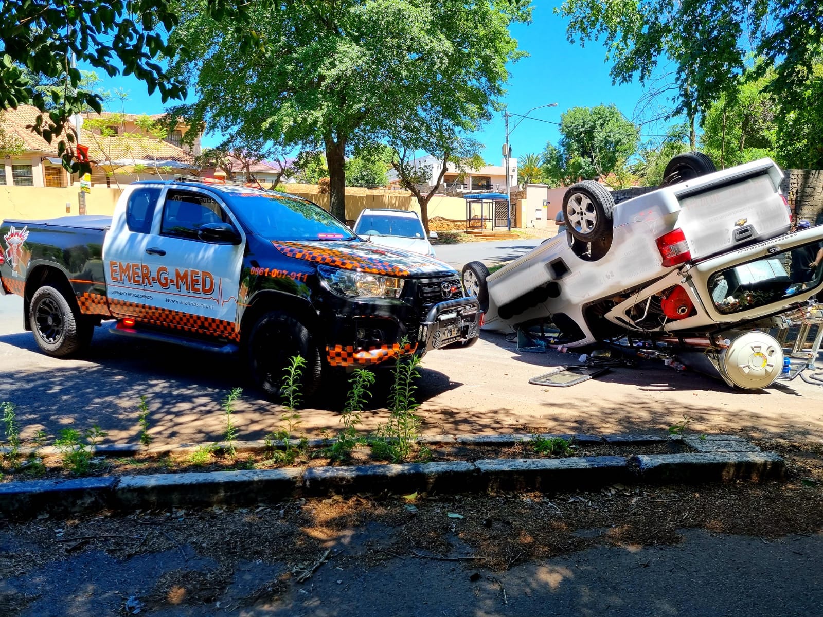 Fortunate escape from injuries in a road crash in Emerentia