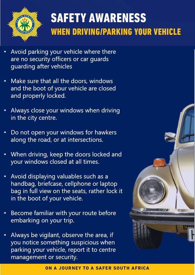 Safety Tips for in and around your Vehicle!