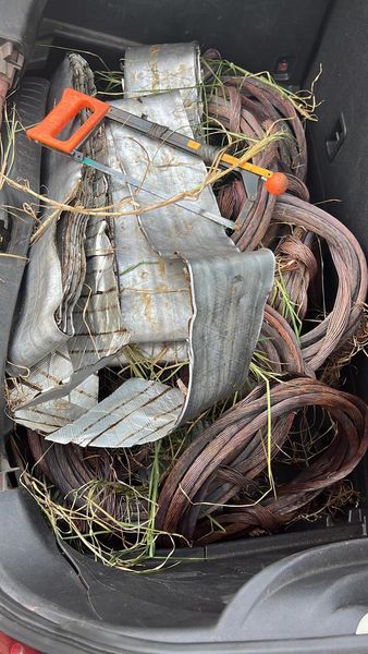 Suspect arrested for possession of presumed stolen property; copper cables and aluminium