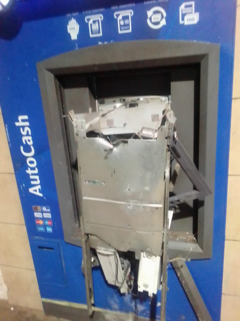 Police launch manhunt for a group of unknown suspects who bombed (ATM) at Siloam fuel garage