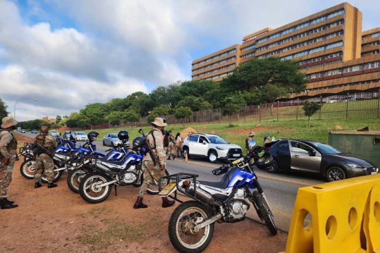 Operation ROBUST Conducting Security Patrols around the Military Cantonment