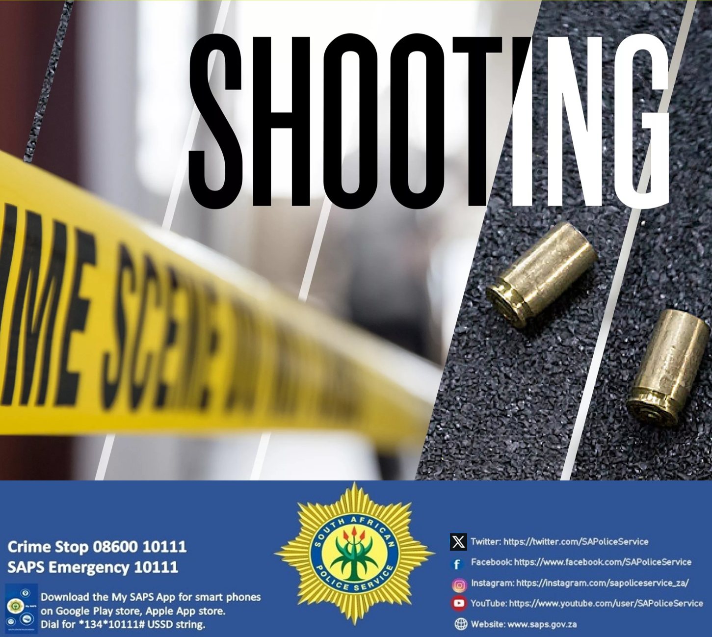Manhunt launched for suspects following fatal shooting of two men in Thabong