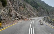 Only one lane is open on the Cango Caves Road due to rock falls