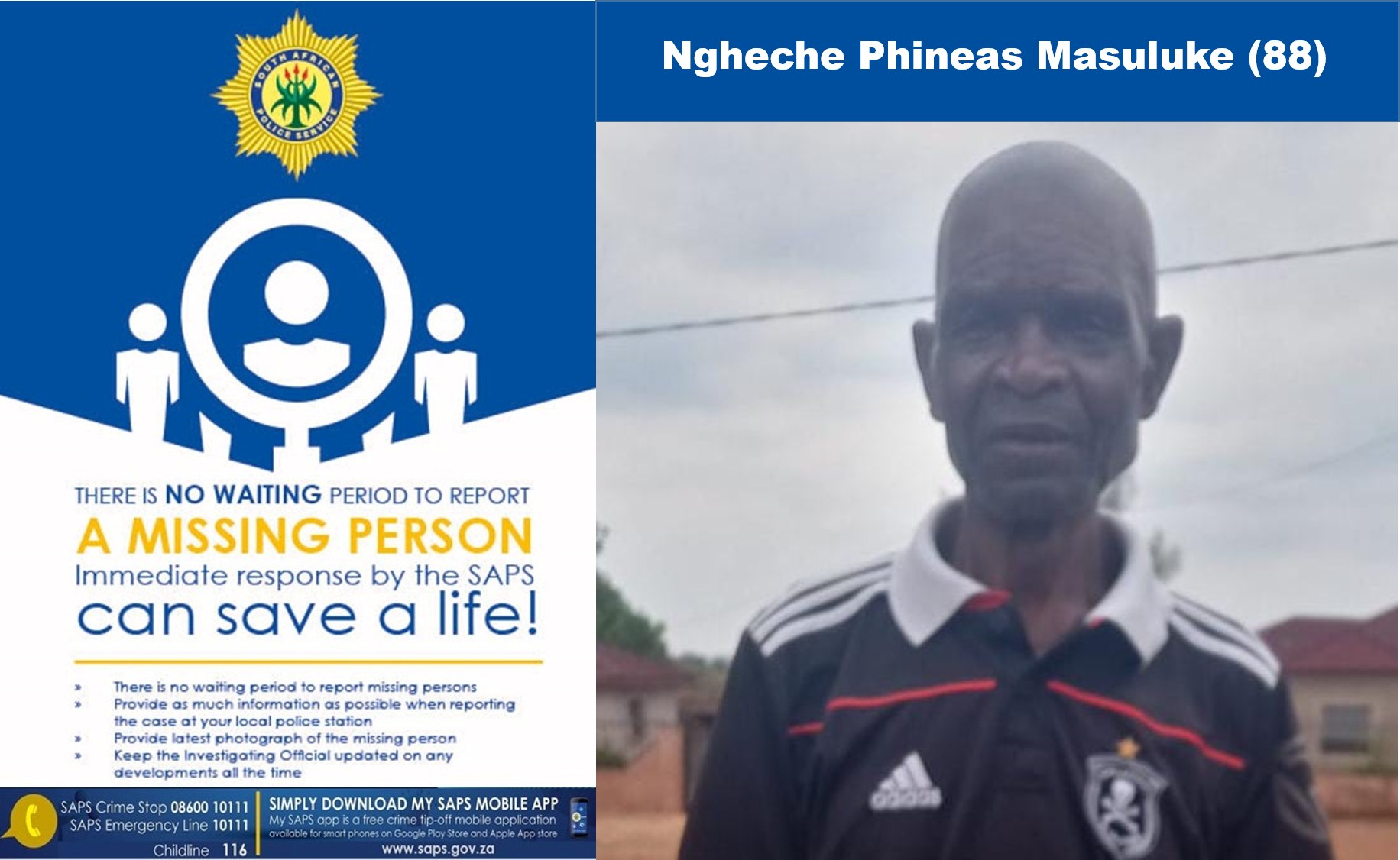 Police in Giyani launches investigation to locate missing elderly man