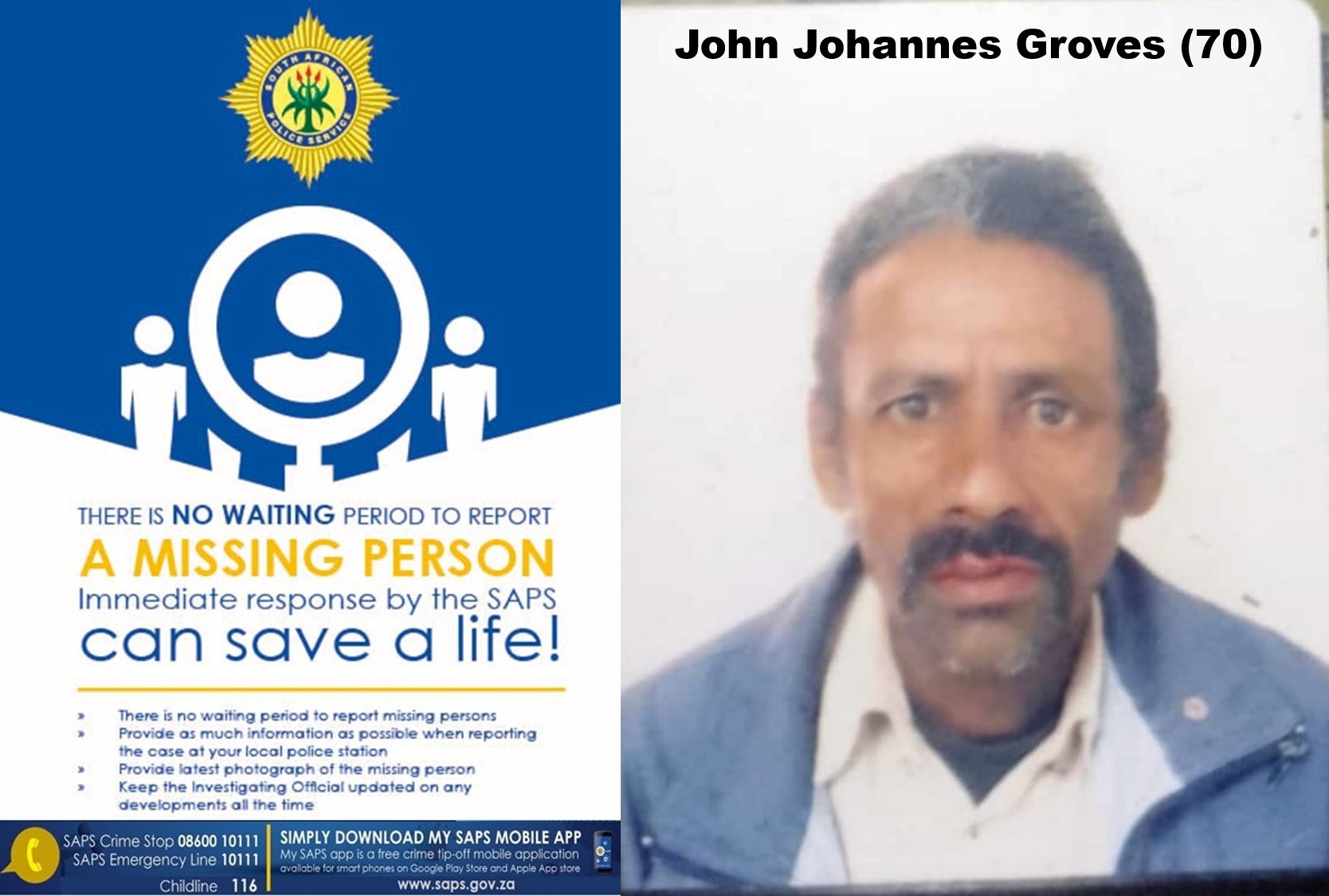 Help find missing John Johannes Groves