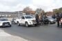 A stolen taxi and three other vehicles were impounded after they were found to have been tampered with