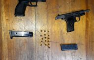 Vigilant police members arrest suspects for the illegal possession of firearms