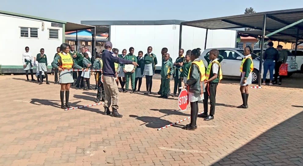 Scholar patrol training at Hitekani Primary in Soweto