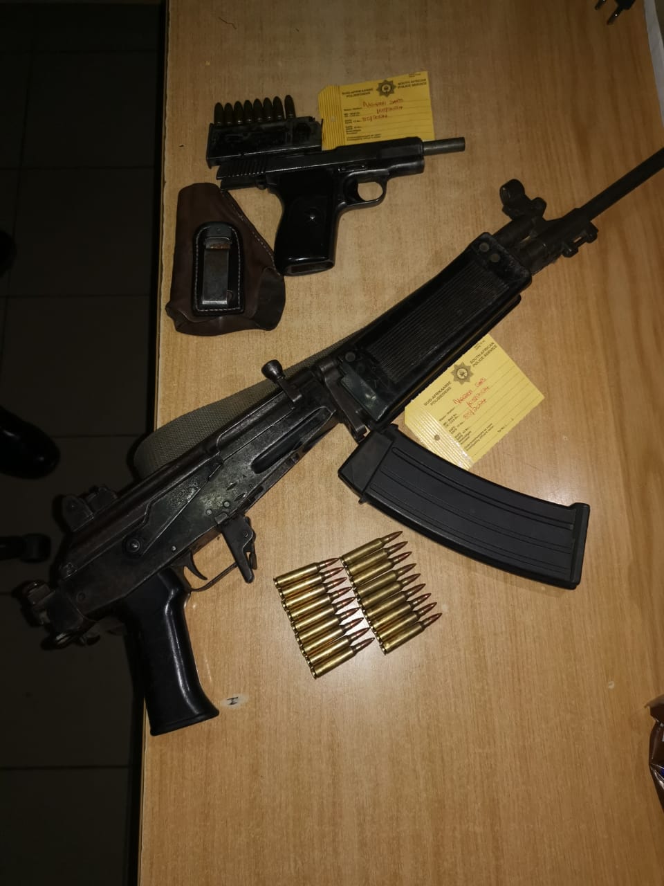 Multiple firearms confiscated during Operation Shanela