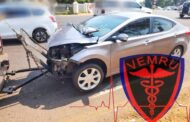 One person was injured in a two-vehicle collision in Pretoria East