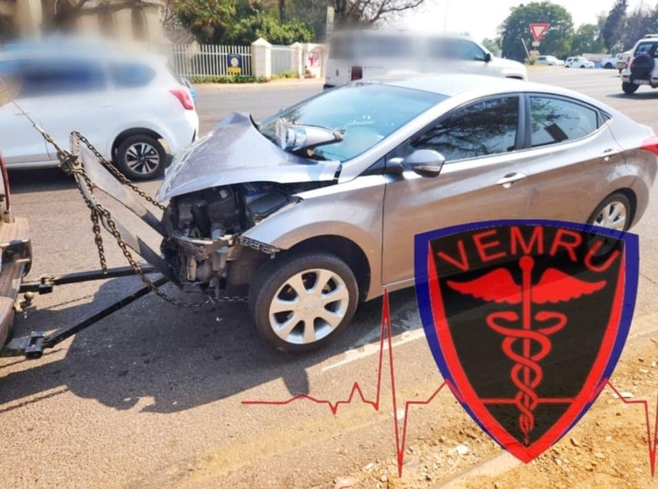 One person was injured in a two-vehicle collision in Pretoria East