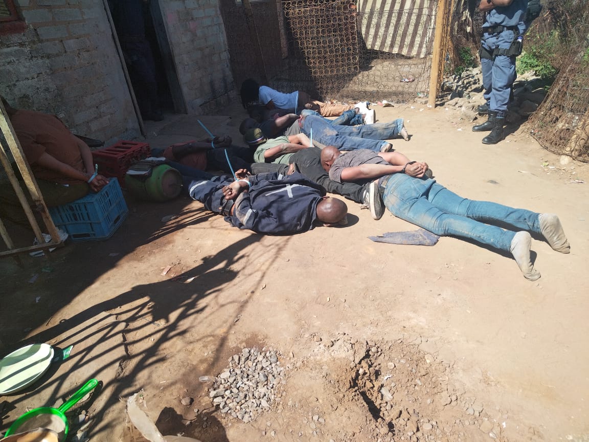 Seven suspects arrested at Moeletsi hostel for illegal mining activities