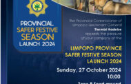 Premier of Limpopo to lead the launch of multi-disciplinary safer festive season operations