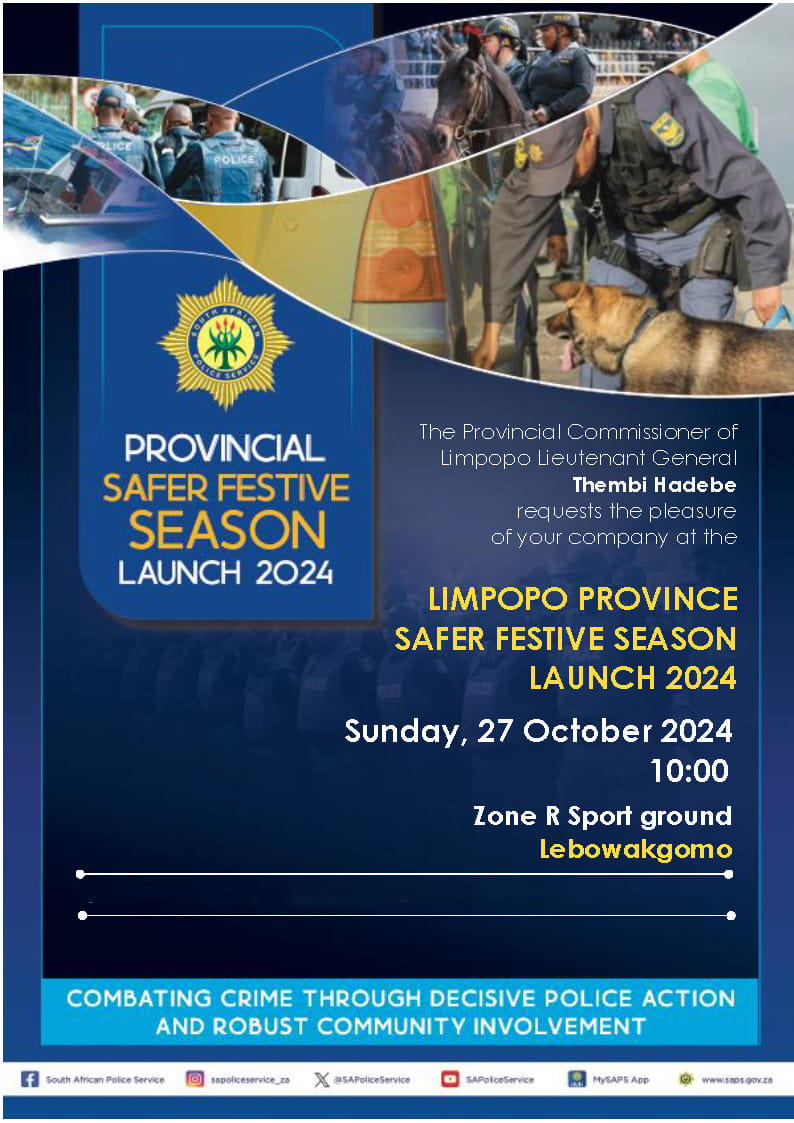 Premier of Limpopo to lead the launch of multi-disciplinary safer festive season operations