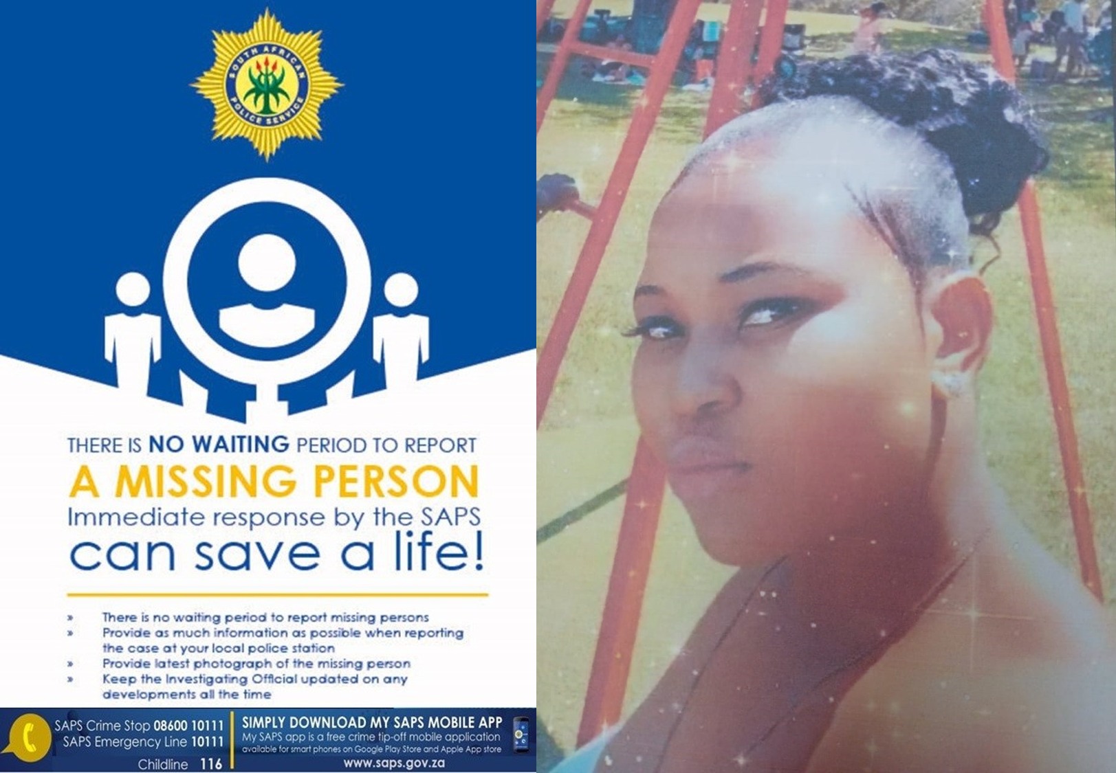 Help police to reunite Gabisile Poppy Skhosana with her family