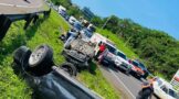 Edwin Swales Drive on the M7 closed due to a two-vehicle collision