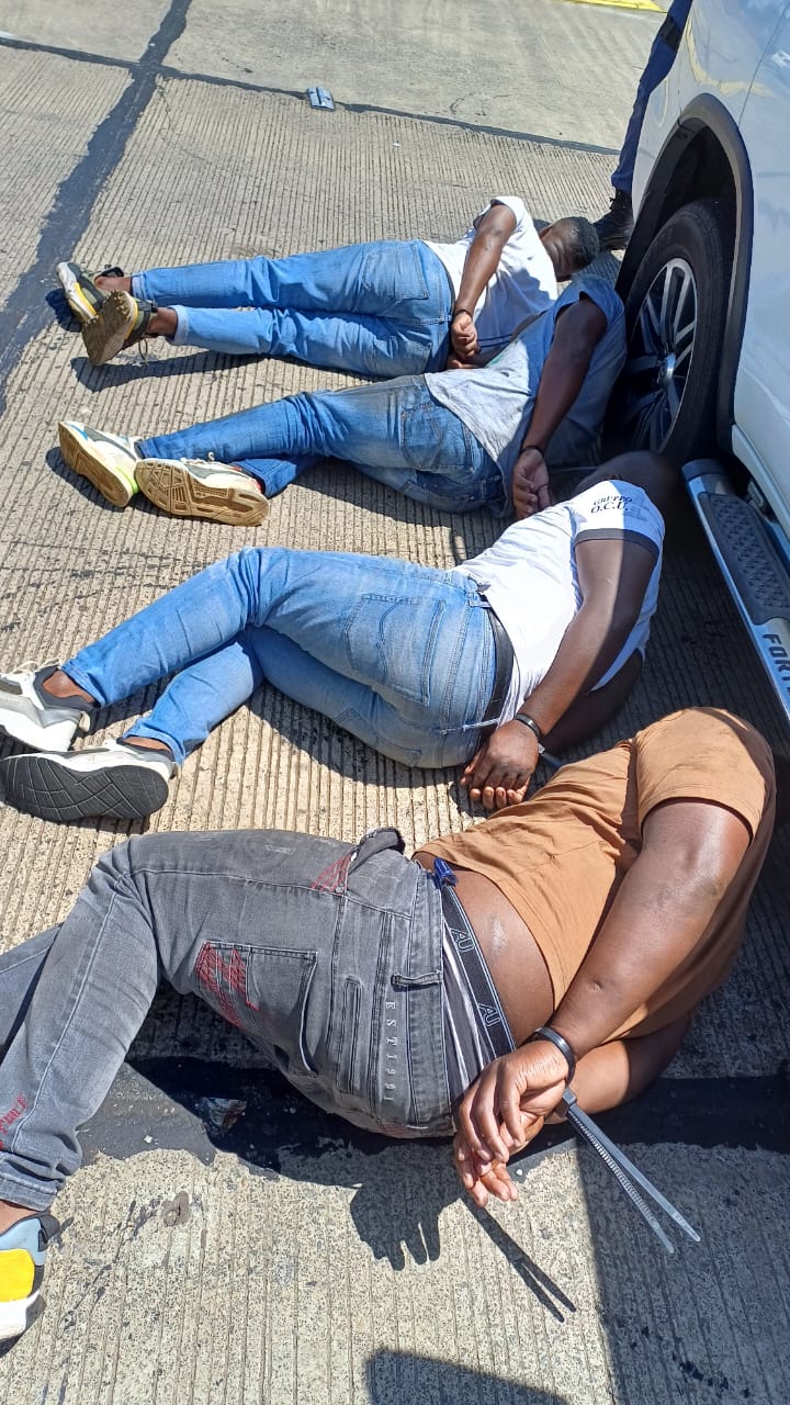 Four suspects arrested for conspiracy to commit a robbery and three rifles recovered in Johannesburg