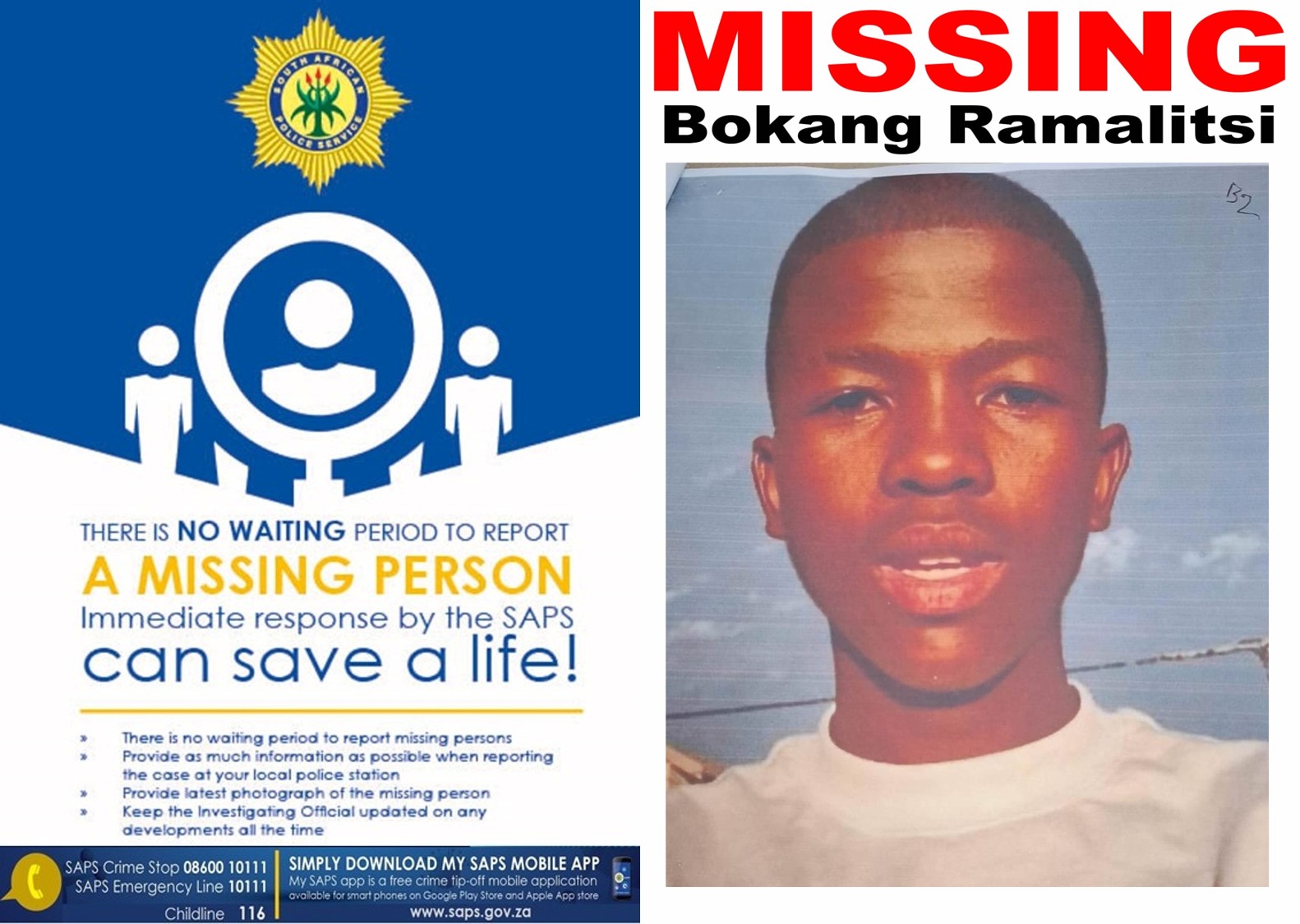 Help locate missing Bokang Ramalitsi