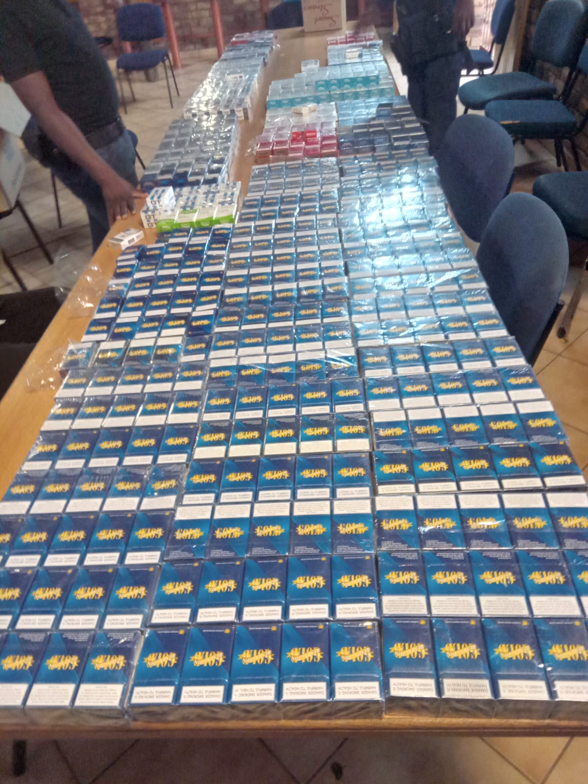 Suspects arrested for the possession of illicit cigarettes and contravention of the Immigration Act