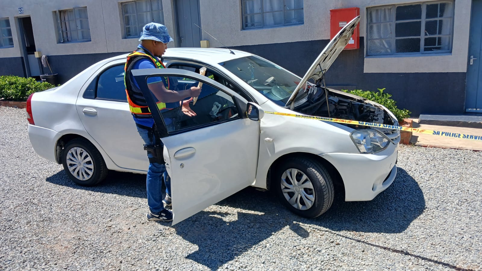 Police arrest suspect for possession of stolen vehicles and unlicensed firearm with ammunition