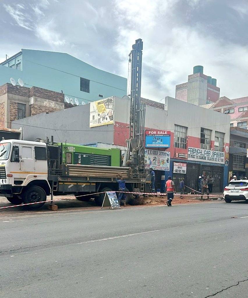 Five people arrested for unauthorized borehole drilling activity in the JHB CBD