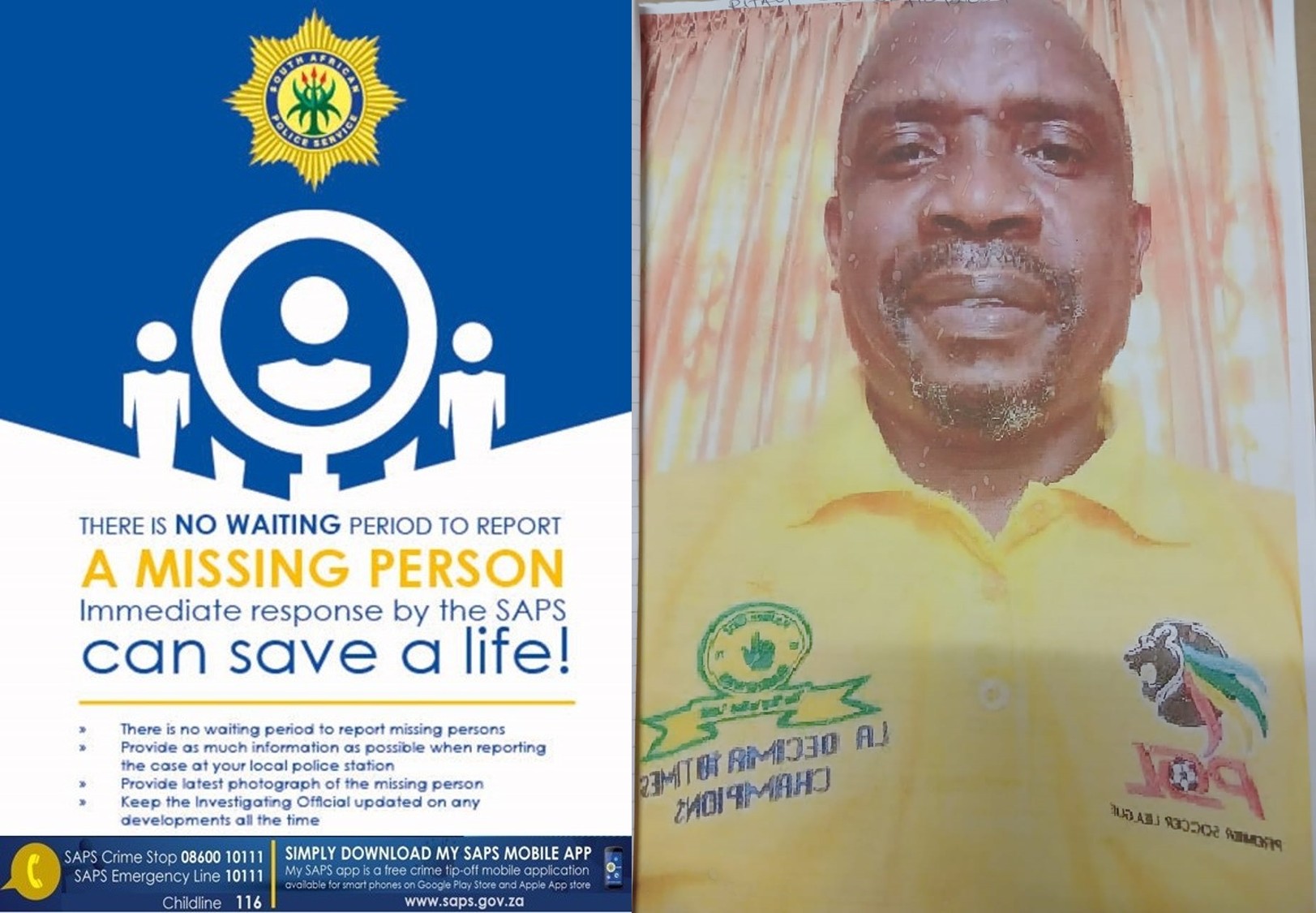 Search for a missing person who is residing at Nkowankowa location