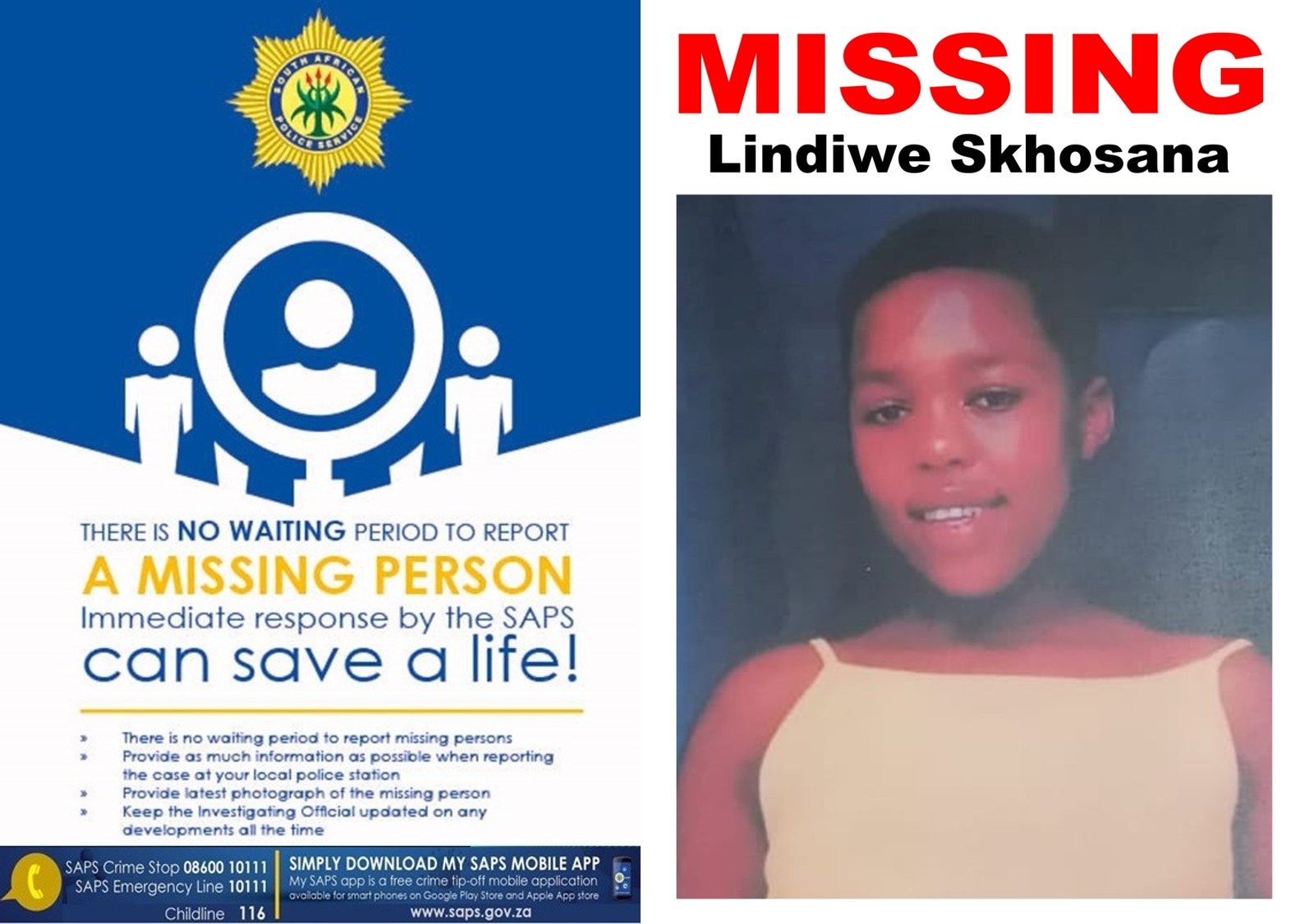 Help locate missing Lindiwe Skhosana