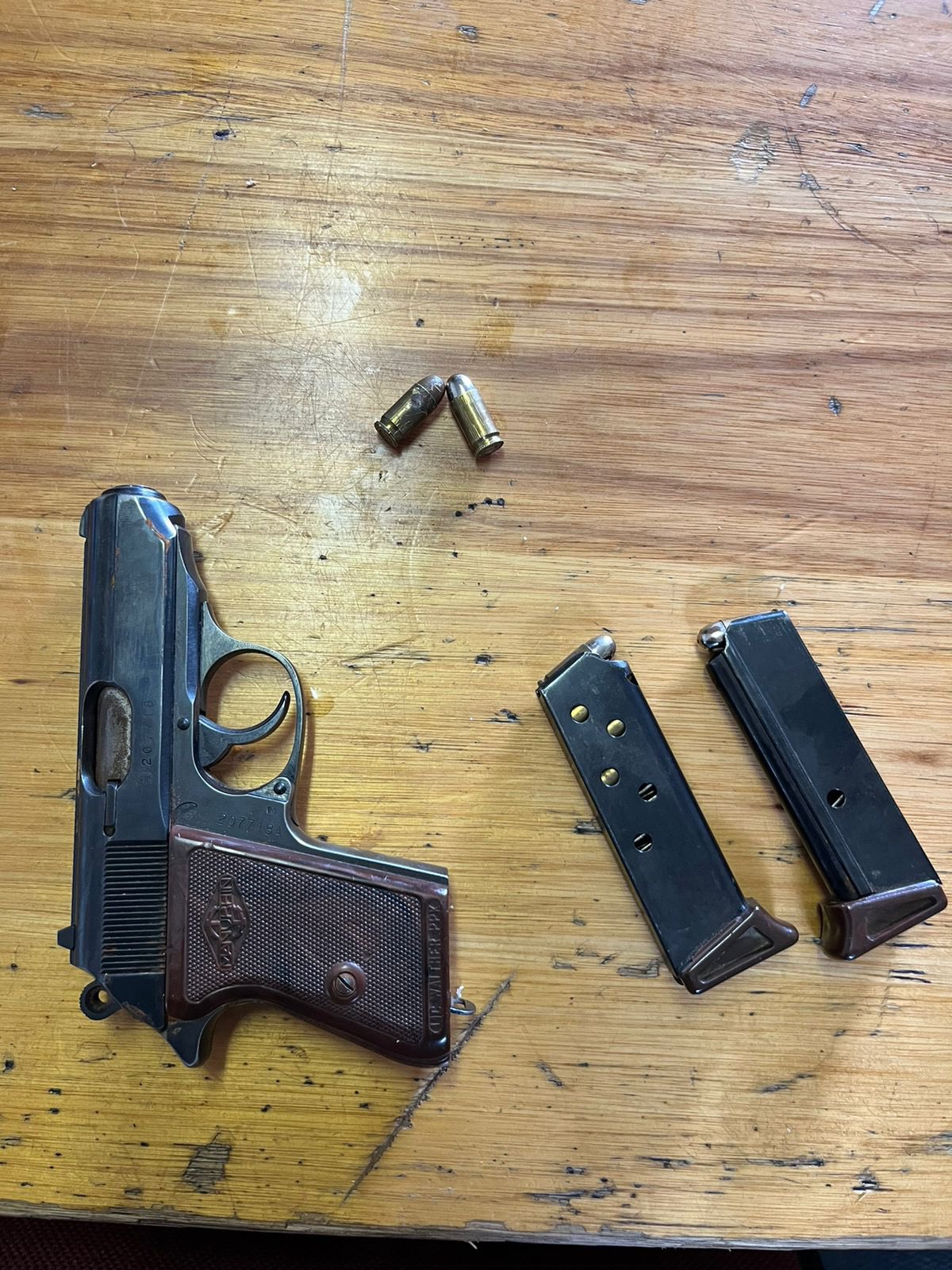 Two suspects arrested for possession of an unlicensed firearm and ammunition in Gauteng