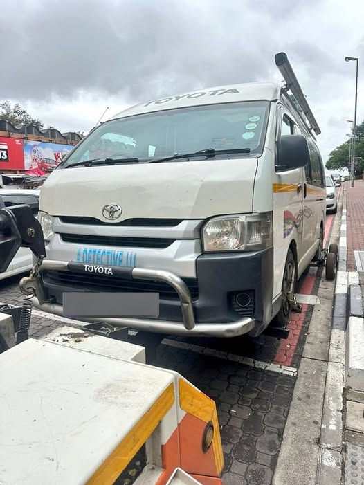 Minibus taxi impounded for causing an obstruction at 5th & Maude Street in Sandton