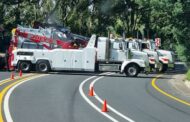 Vehicle recovery on Van Reenen Pass after an abnormal load truck overturned and dropped a transformer