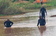 SAPS Search and Rescue Team retrieves the boy's body after crossing the overflowing Ritavi river