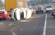 Rollover crash causing heavy traffic delays on the R24 and N3 direction North