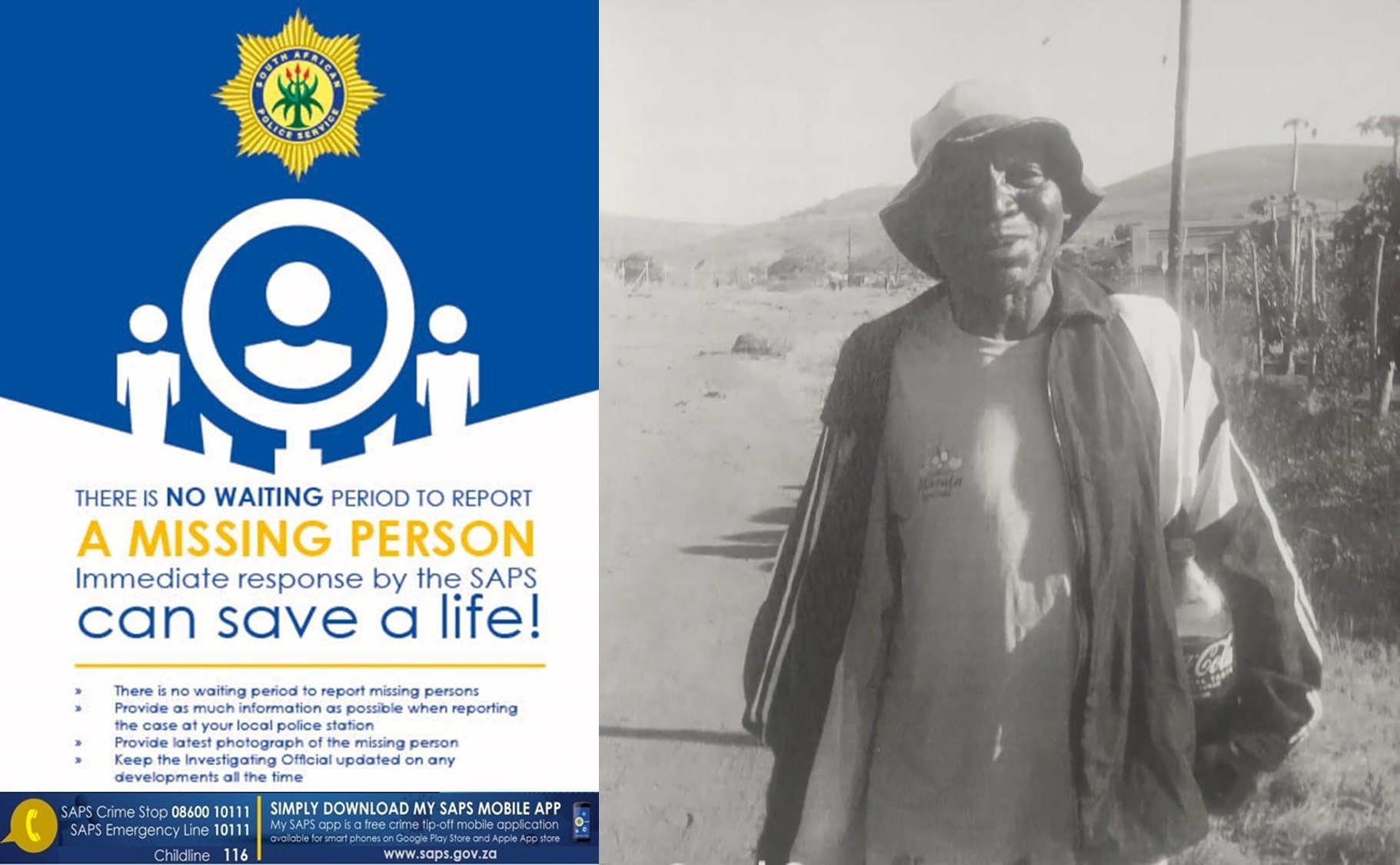 Police in Leboeng activate a search operation for a 67-year-old man