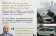 GPG Traffic Wardens recover hijacked vehicle using Vumacam's SafeCity LPR camera network